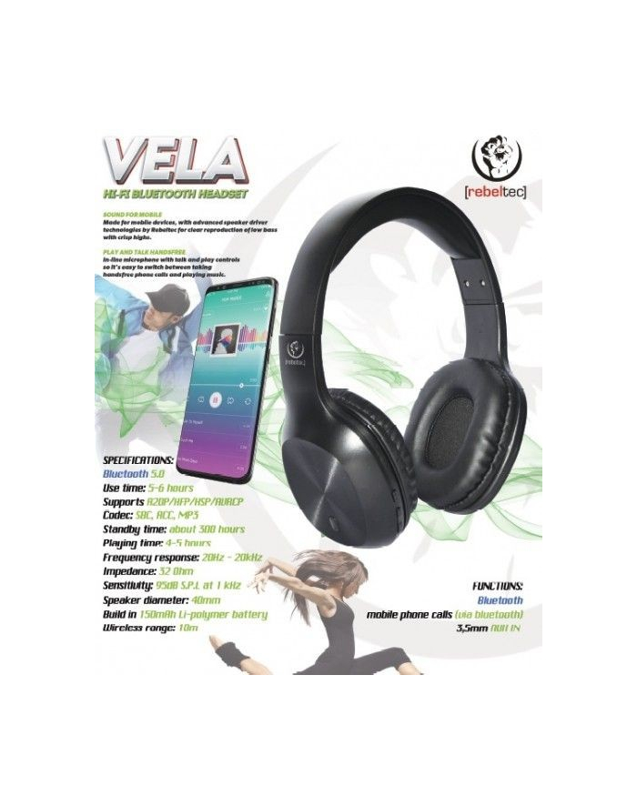 rebeltec Słuchawki Bluetooth Vela główny