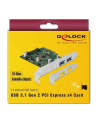 DeLOCK PCIe x4> 2x ext USB 3.1 Gen2 A USB controller - nr 11