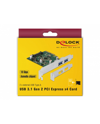 DeLOCK PCIe x4> 2x ext USB 3.1 Gen2 A USB controller