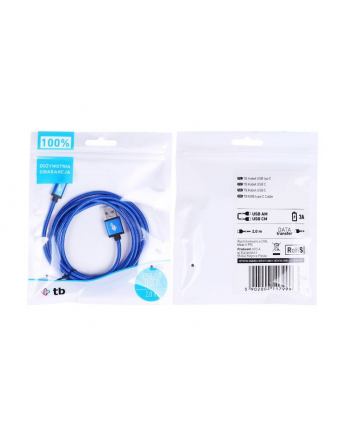 tb Kabel USB-USB C 2 m niebieski sznurek
