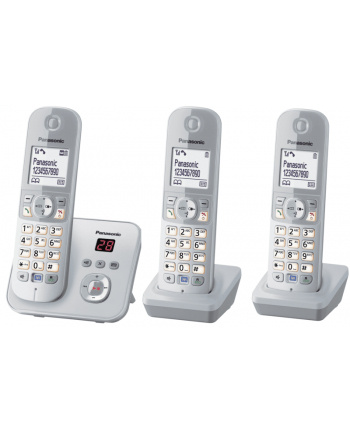 Panasonic KX-TG6823GS, analog telephone (silver three handsets with answering machine)