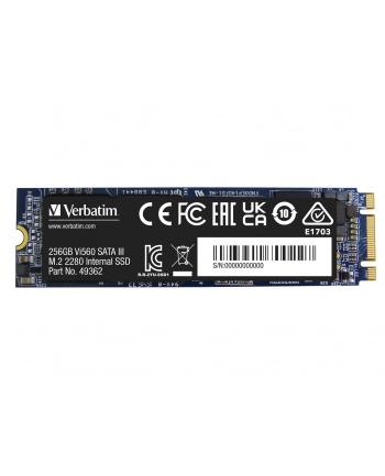 Verbatim Vi560 256 GB Solid State Drive (SATA 6 Gb / s, M.2 2280)