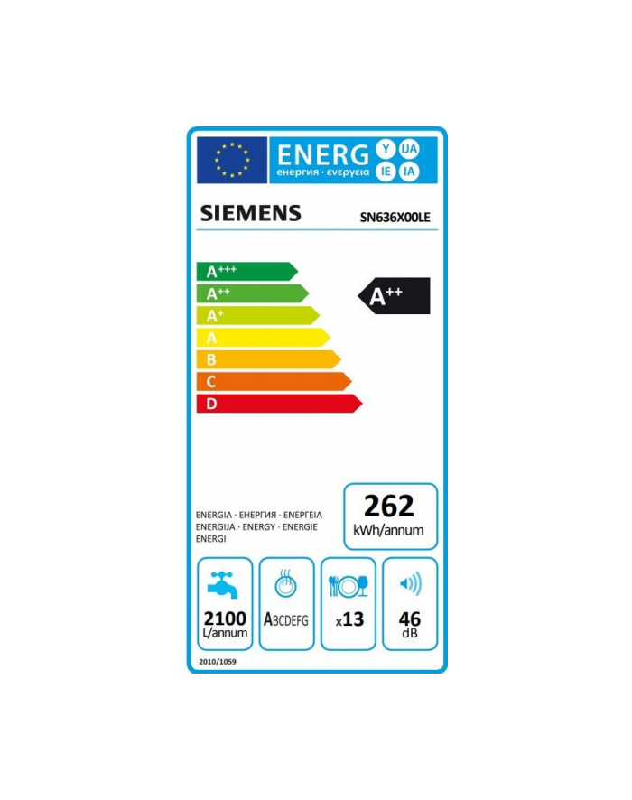 siemens Zmywarka SN636X00LE główny