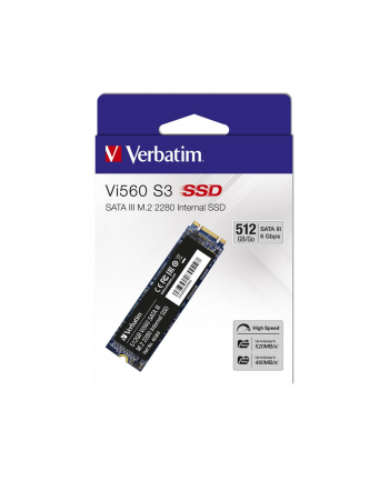 Verbatim Vi560 512 GB Solid State Drive (SATA 6 Gb / s, M.2 2280)
