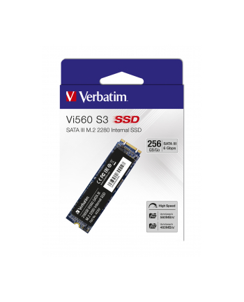 verbatim Dysk wewnętrzny VI560 S3 SSD 256GB M.2 2280 PCIE