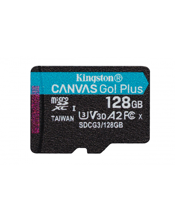 Kingston Canvas Go! Plus 128 GB microSDXC, memory card (black, UHS-I (U3), A2, Class 10, V30) główny