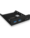 ICY BOX IB-HUB1417-i3, front panel (black, 1x USB Type-C, 2x USB Type-A, card reader) - nr 2