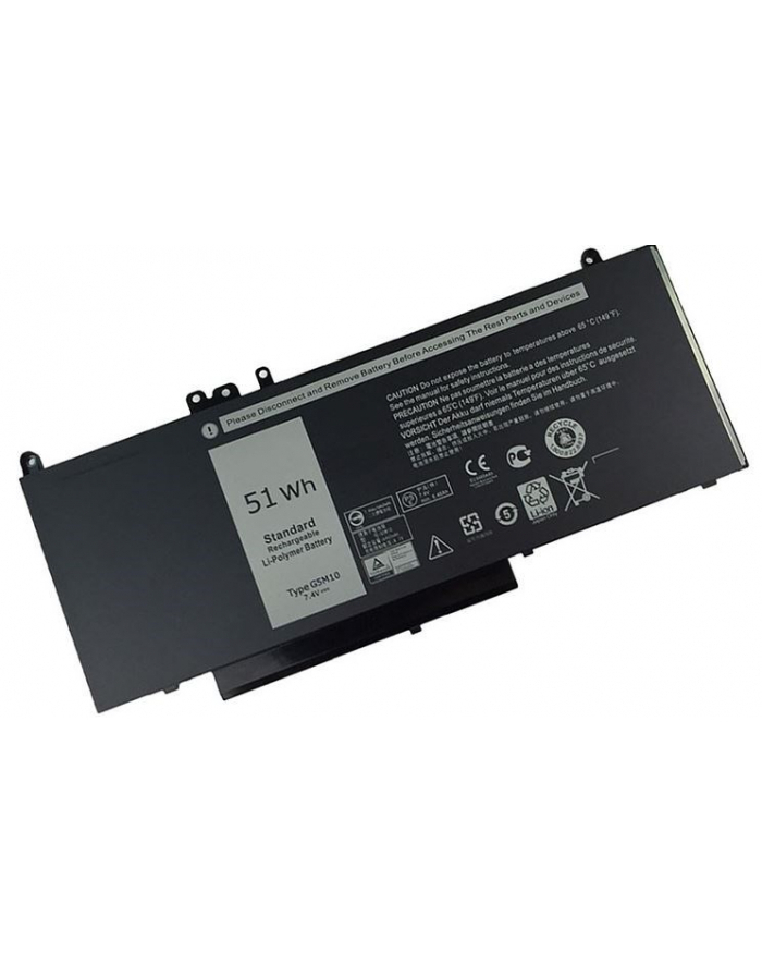 Dell 51Wh laptop battery (4 cells), rechargeable battery (black, DELL-VMKXM) główny