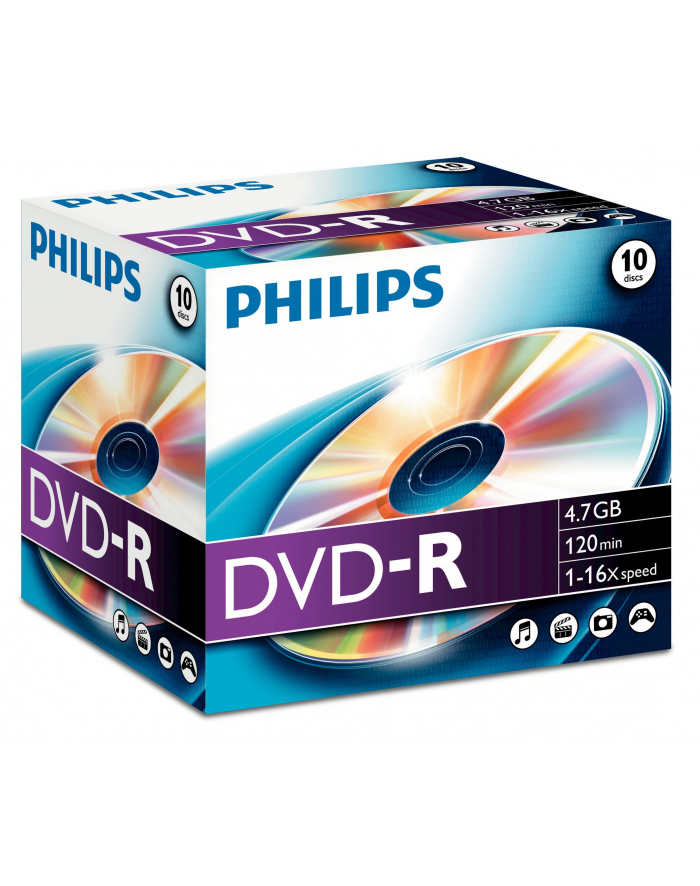 Philips DVD-R 16x 4.7 GB DVD-blanks (16-fold, 10 pieces) główny