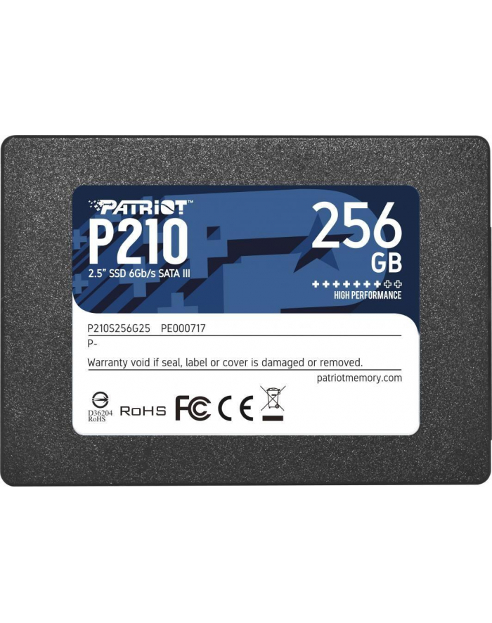 patriot Dysk SSD 256GB P210 500/400 MB/s SATA III 2,5 główny