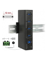 DeLOCK external industrial hub 4 x USB 3.0 Type-A, USB hub (black) - nr 1