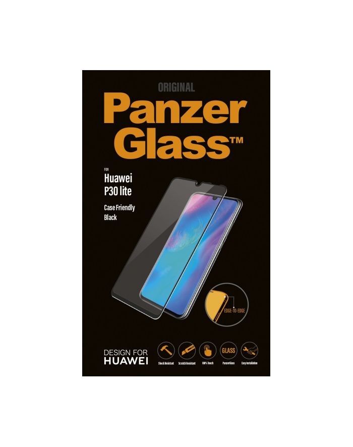 Panzerglass screen protector, protective film (transparent / black, Huawei P30 Lite) główny