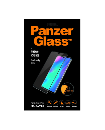 Panzerglass screen protector, protective film (transparent / black, Huawei P30 Lite)