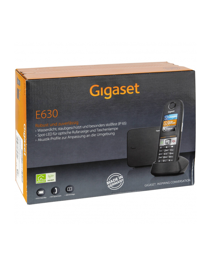 Gigaset E630 phone black S30852-H2503-B101 główny
