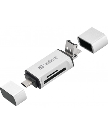 SANDBERG Card Reader USB-C+USB+MicroUSB
