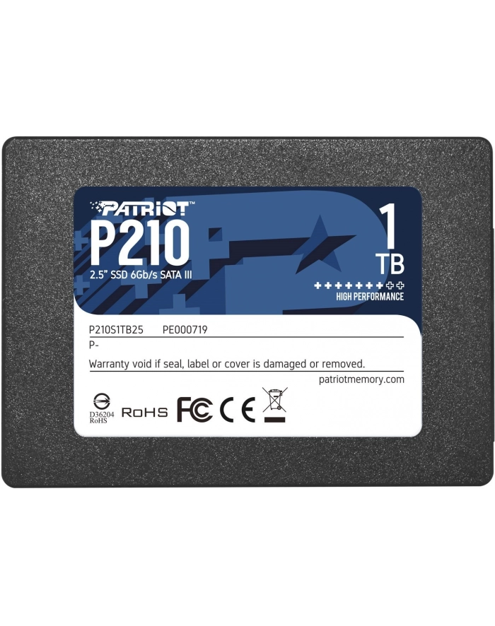 patriot memory PATRIOT P210 SSD 1TB SATA 3 Internal Solid State Drive 2.5inch główny