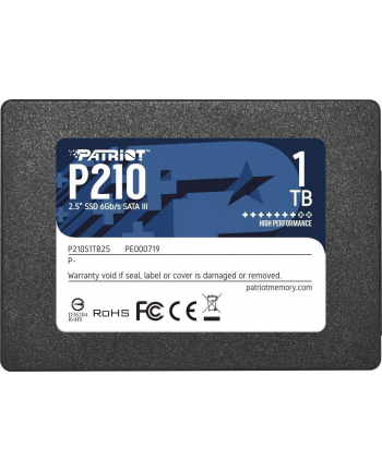 patriot memory PATRIOT P210 SSD 1TB SATA 3 Internal Solid State Drive 2.5inch