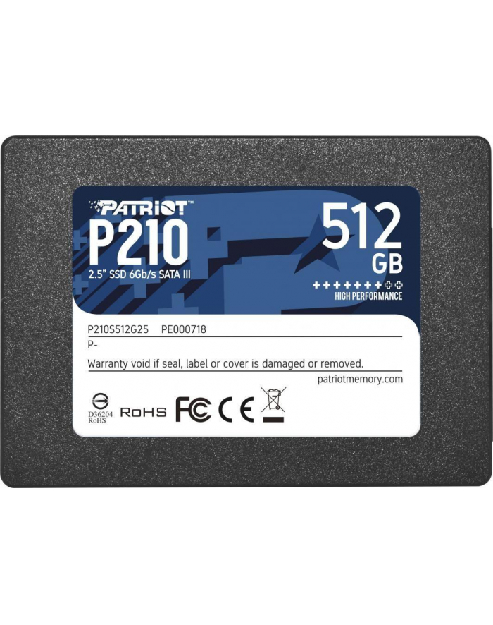 patriot memory PATRIOT P210 SSD 512GB SATA 3 Internal Solid State Drive 2.5inch główny
