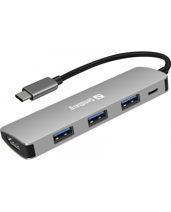 SANDBERG USB-C Dock HDMI+3xUSB+PD 100W