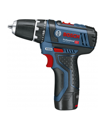 bosch powertools Bosch cordless drill screwdriver GSR 12V-15 Professional (blue / black, 2x Li-ion battery 2.0Ah)