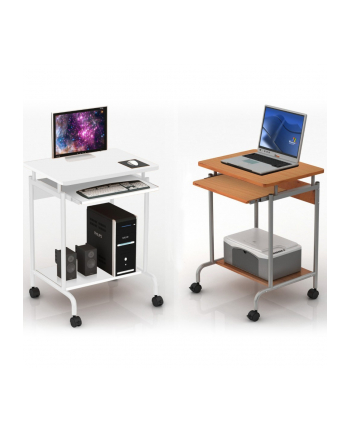 TECHLY Biurko komputerowe Compact 600x450 z półką na klawiaturę białe nr 1
