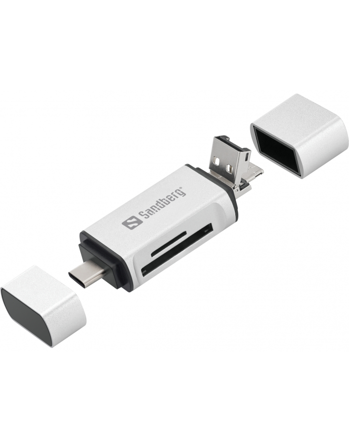 SANDBERG Card Reader USB-C+USB+MicroUSB główny