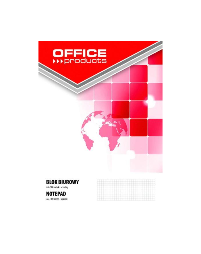 pbs connect Blok biurowy OFFICE PRODUCTS A5 w kratkę 100 kartek 70gsm główny
