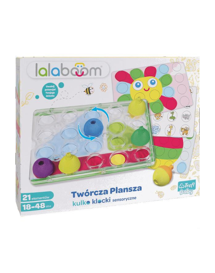 Lalaboom - Twórcza Plansza Kulko-Klocki sensoryczne 61358 Trefl Baby główny