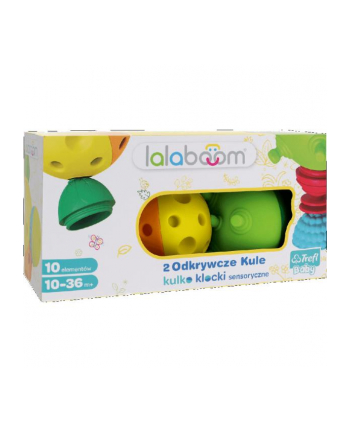 Lalaboom - 2 Odkrywcze Kule Kulko-Klocki sensoryczne 61359 Trefl Baby