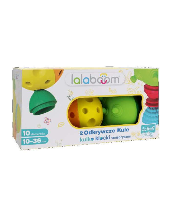 Lalaboom - 2 Odkrywcze Kule Kulko-Klocki sensoryczne 61359 Trefl Baby główny