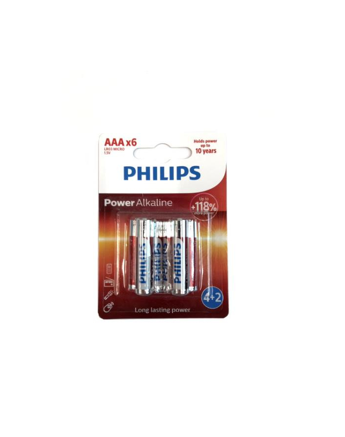 inni Bateria PHILIPS LR03 Power Alkaline op6szt cena za op główny