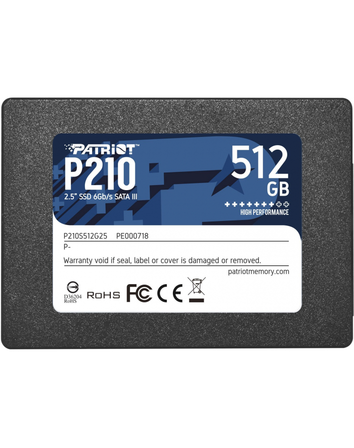 patriot Dysk SSD 512GB P210 520/430 MB/s SATA III 2.5 główny