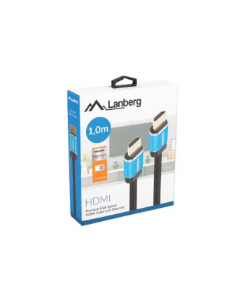 lanberg Kabel HDMI M/M V2.0 1M PEŁNA MIEDŹ CZARNY BOX PREMIUM CERTYFIKAT