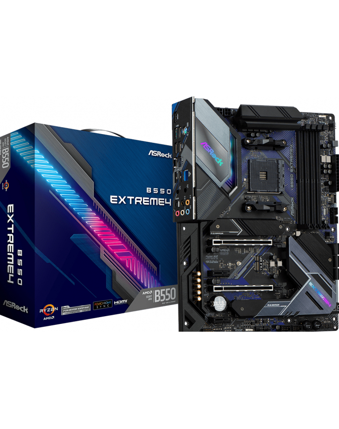 asrock Płyta główna B550 Extreme4 AM4 4DDR4 HDMI M.2 ATX główny