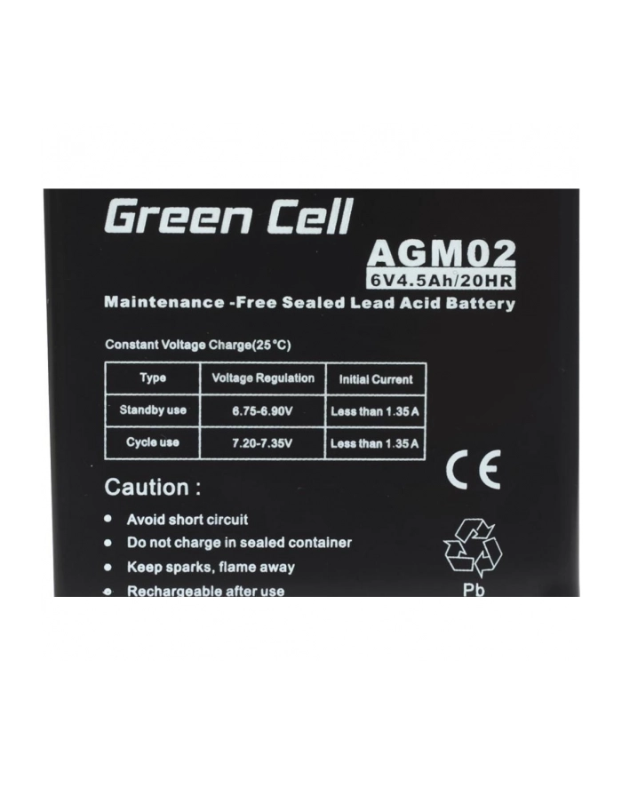 GREEN CELL Battery AGM 6V4.5AH główny