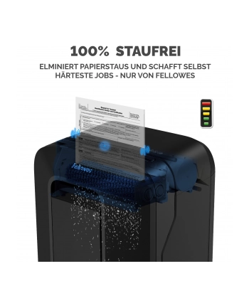 fellowes Niszczarka LX201 czarna P-5 ścinki 2x12mm