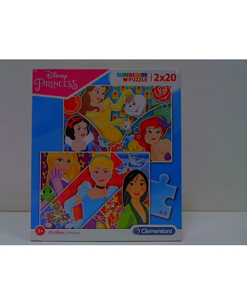 Clementoni Puzzle 2x20el Princess Księżniczki 24766