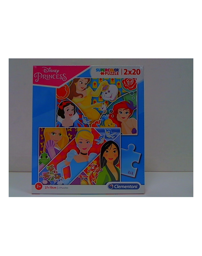 Clementoni Puzzle 2x20el Princess Księżniczki 24766 główny