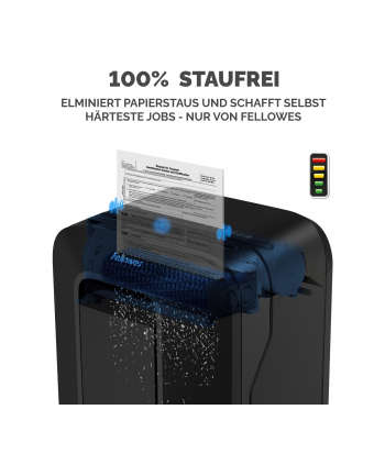 fellowes Niszczarka LX201 czarna P-5 ścinki 2x12mm