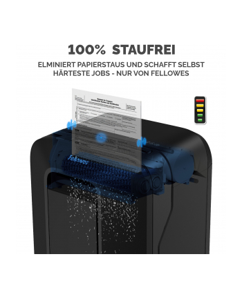 fellowes Niszczarka LX211 czarna P-5 ścinki 2x12mm