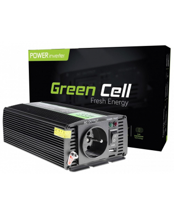 GREEN CELL Car Power Inverter Converter 12V to 230V 300W/600W Pure sine