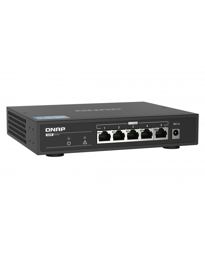 qnap systems QNAP QSW-1105-5T 5 port 2.5Gbps auto negotiation 2.5G/1G/100M unmanaged switch główny