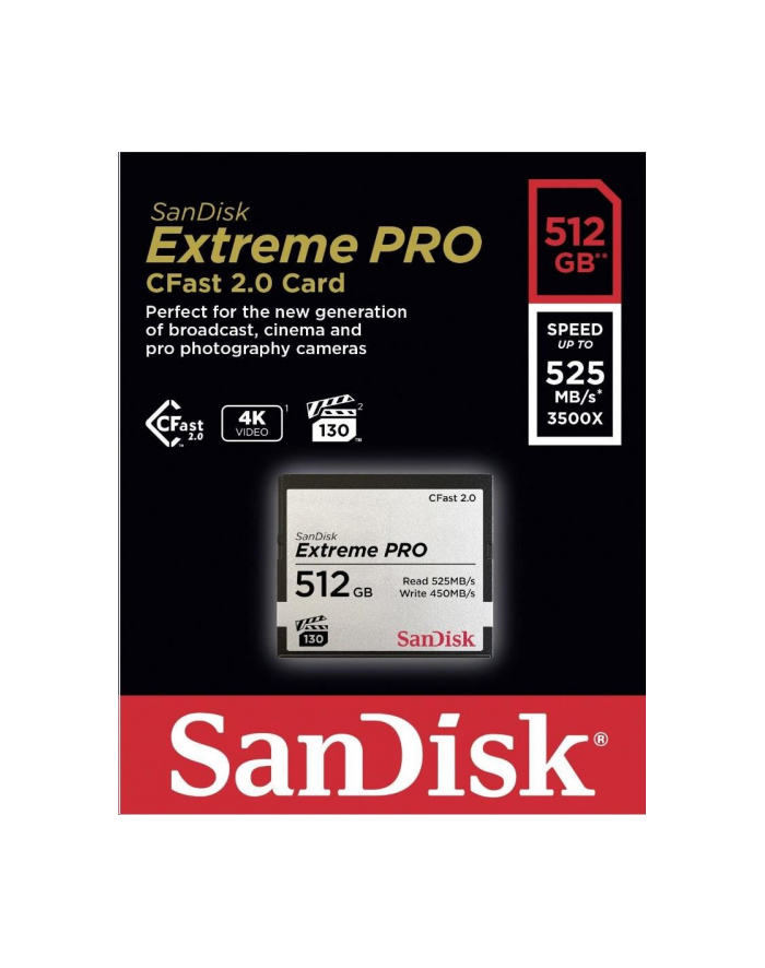 SANDISK Extreme Pro CFAST 2.0 512GB 525MB/s VPG130 główny