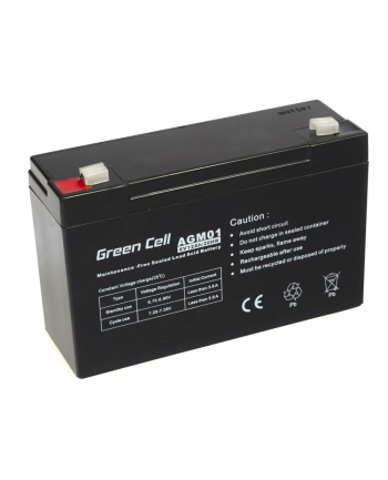 GREEN CELL Battery AGM 6V12AH