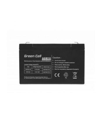 GREEN CELL Battery AGM 6V 10 Ah