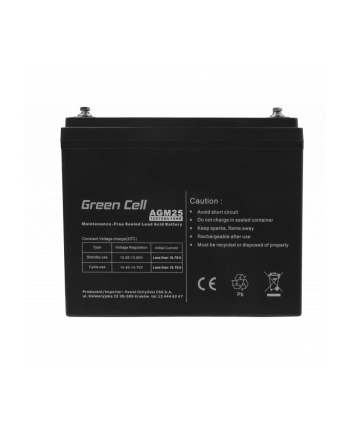GREEN CELL Battery AGM 12V 75 Ah