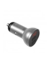BASEUS ŁADOWARKA SAMOCHODOWA CCBX-0S Z WYŚWIETLACZEM  2X USB  4 8A  24W SREBRNA - nr 1