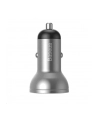 BASEUS ŁADOWARKA SAMOCHODOWA CCBX-0S Z WYŚWIETLACZEM  2X USB  4 8A  24W SREBRNA - nr 5