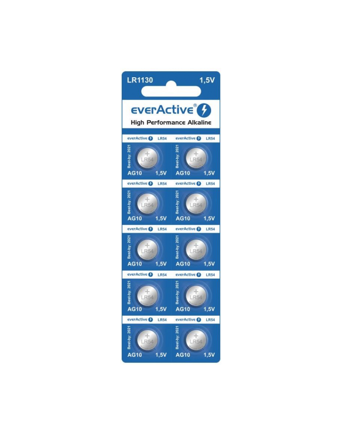 EVERACTIVE BATERIE ALKALICZNE MINI AG10 G10 LR1130 LR54  BLISTER 10 SZT EVAG10 główny