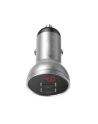 BASEUS ŁADOWARKA SAMOCHODOWA CCBX-0S Z WYŚWIETLACZEM  2X USB  4 8A  24W SREBRNA - nr 8